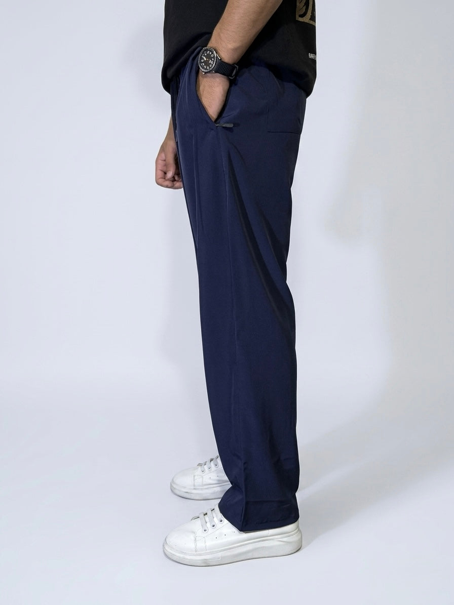 Wide Leg Joggers - Nevy Blue