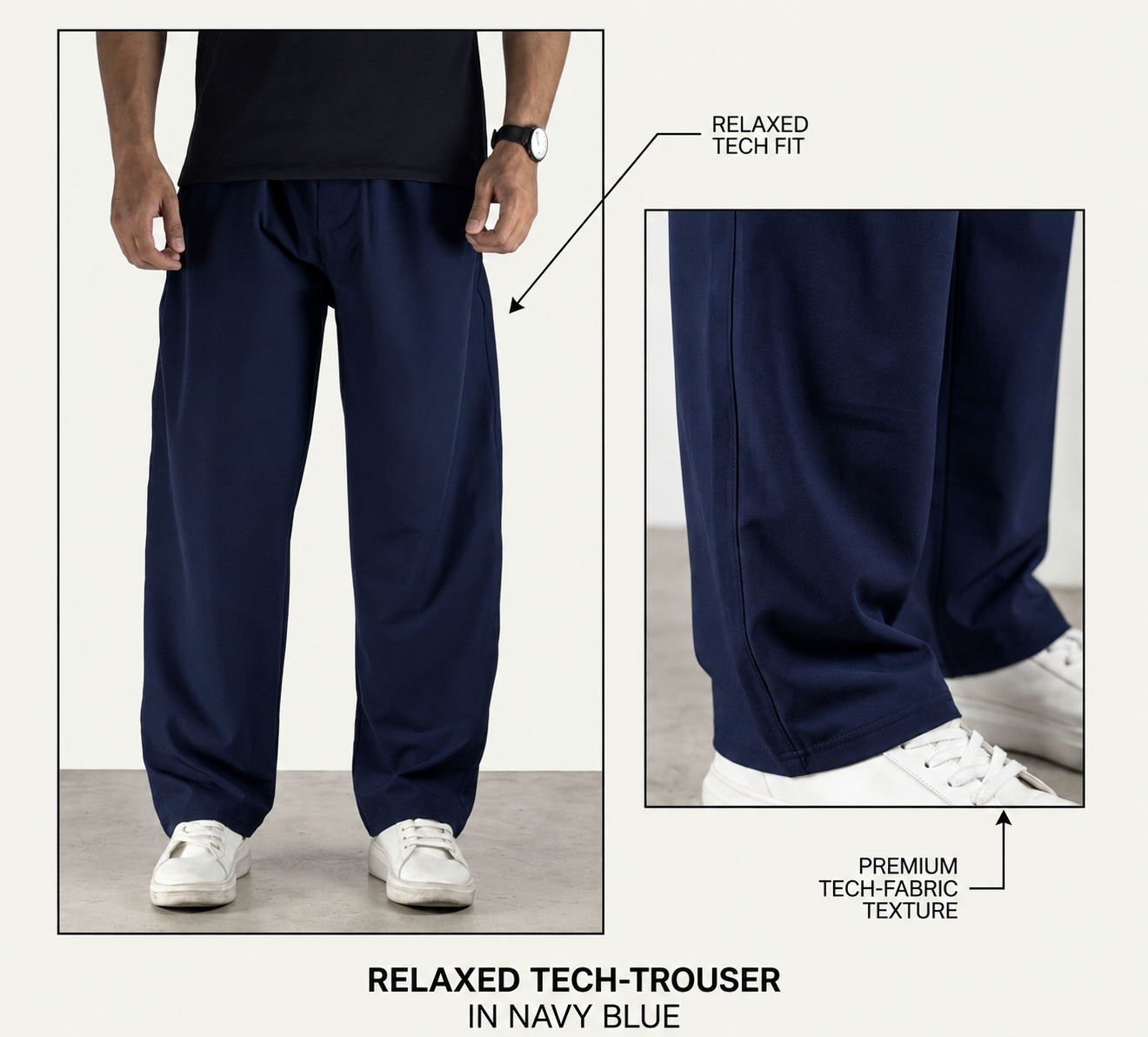 Pack Of Two Trousers - Beige & Nevy