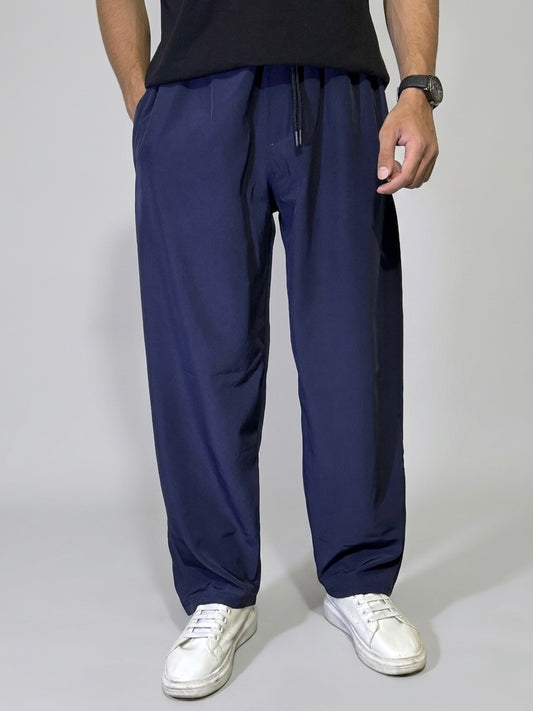 Wide Leg Joggers - Nevy Blue