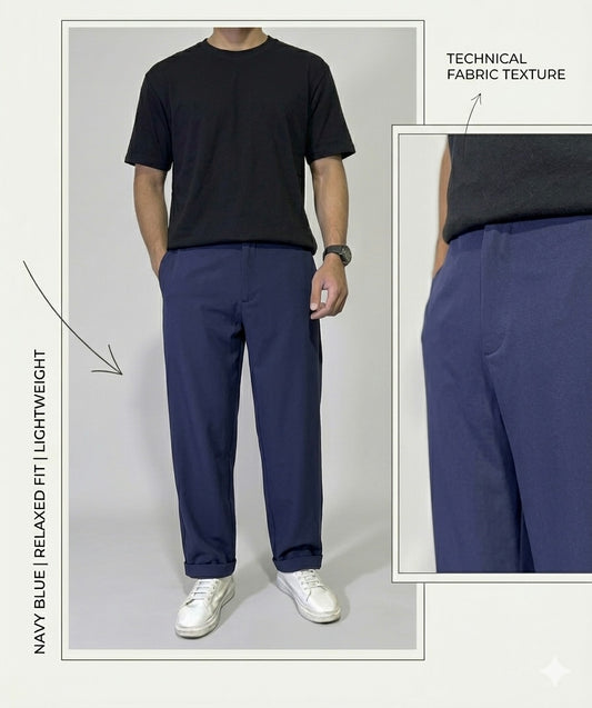 Wide Leg Joggers - Nevy Blue