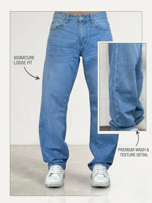 Streetwear Jeans - Mid Blue