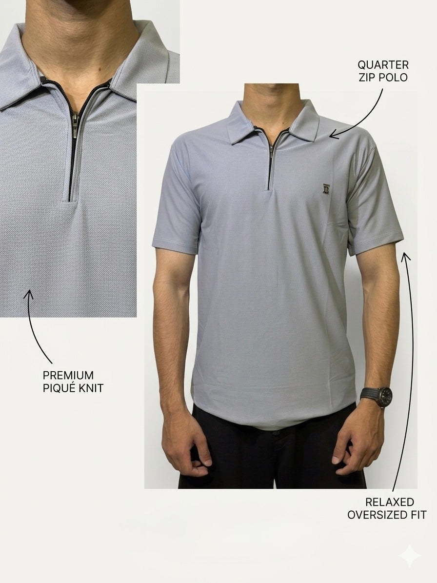 Polo Quater zip - Gray