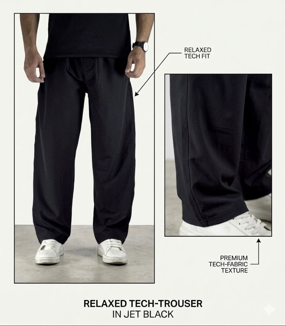 Wide Leg Joggers - Black