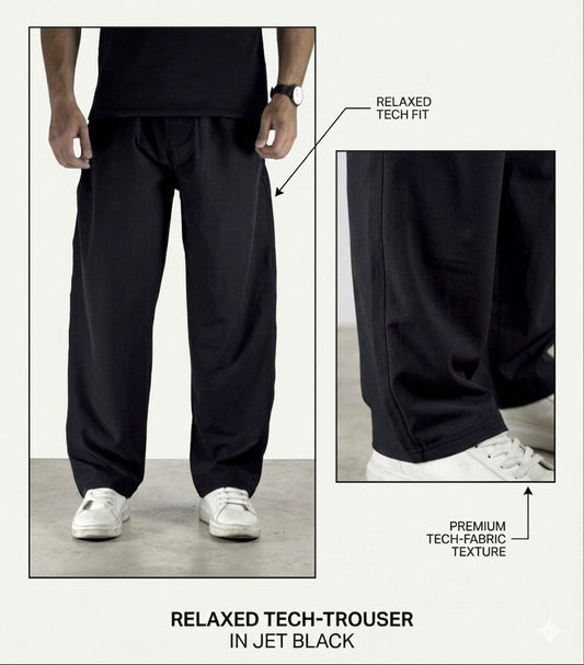 Wide Leg Joggers - Black